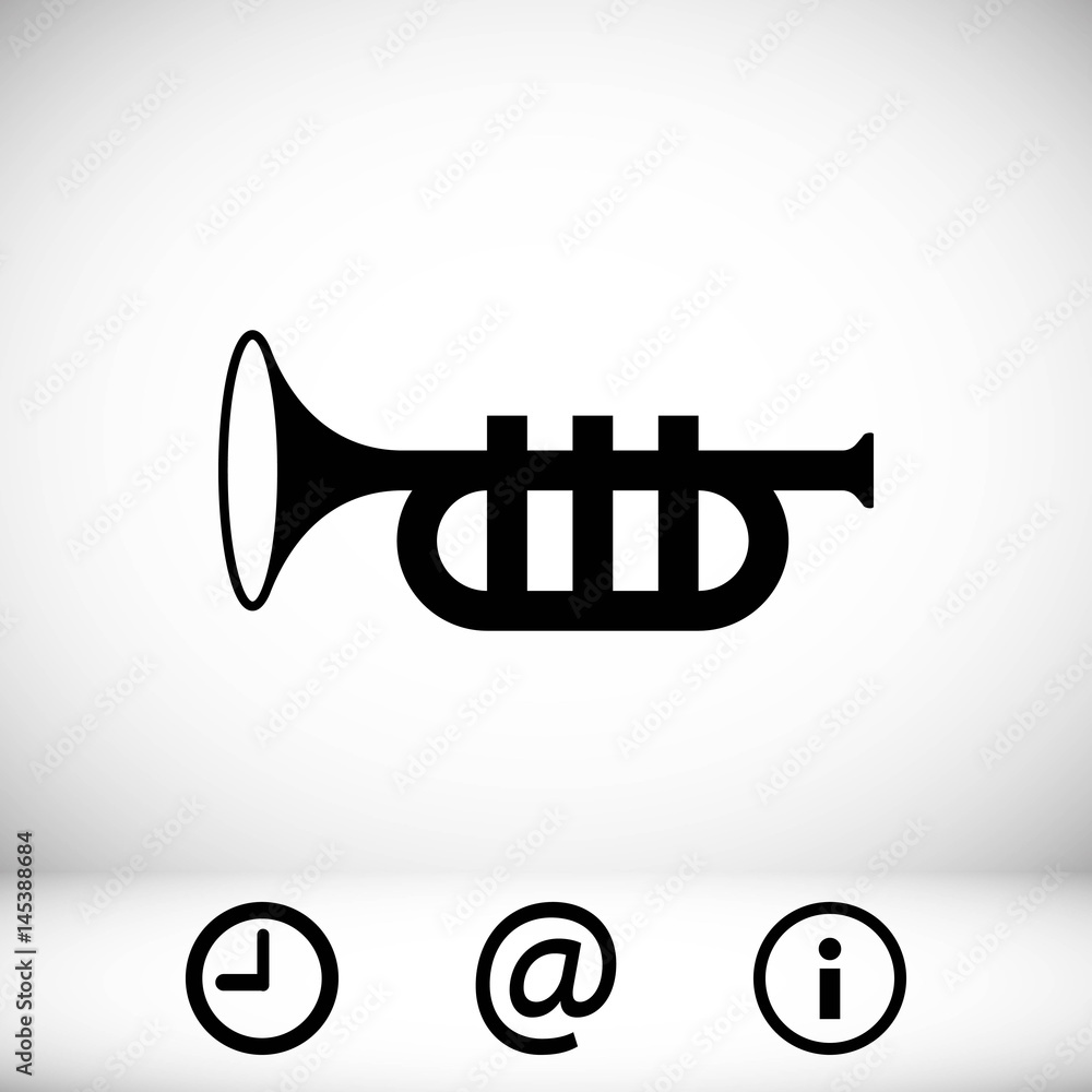 trumpet icon stock vector illustration flat design trumpet icon stock vector illustration flat design