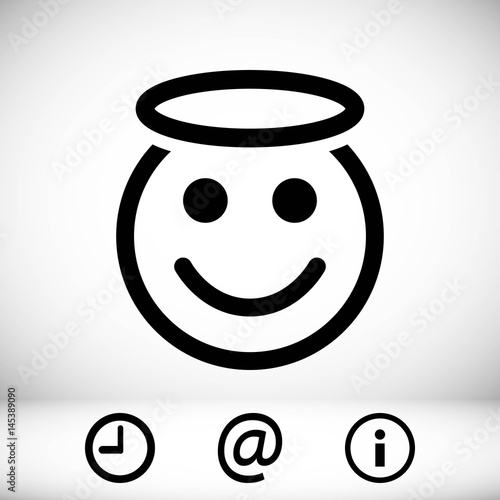 angel smile icon stock vector illustration flat design