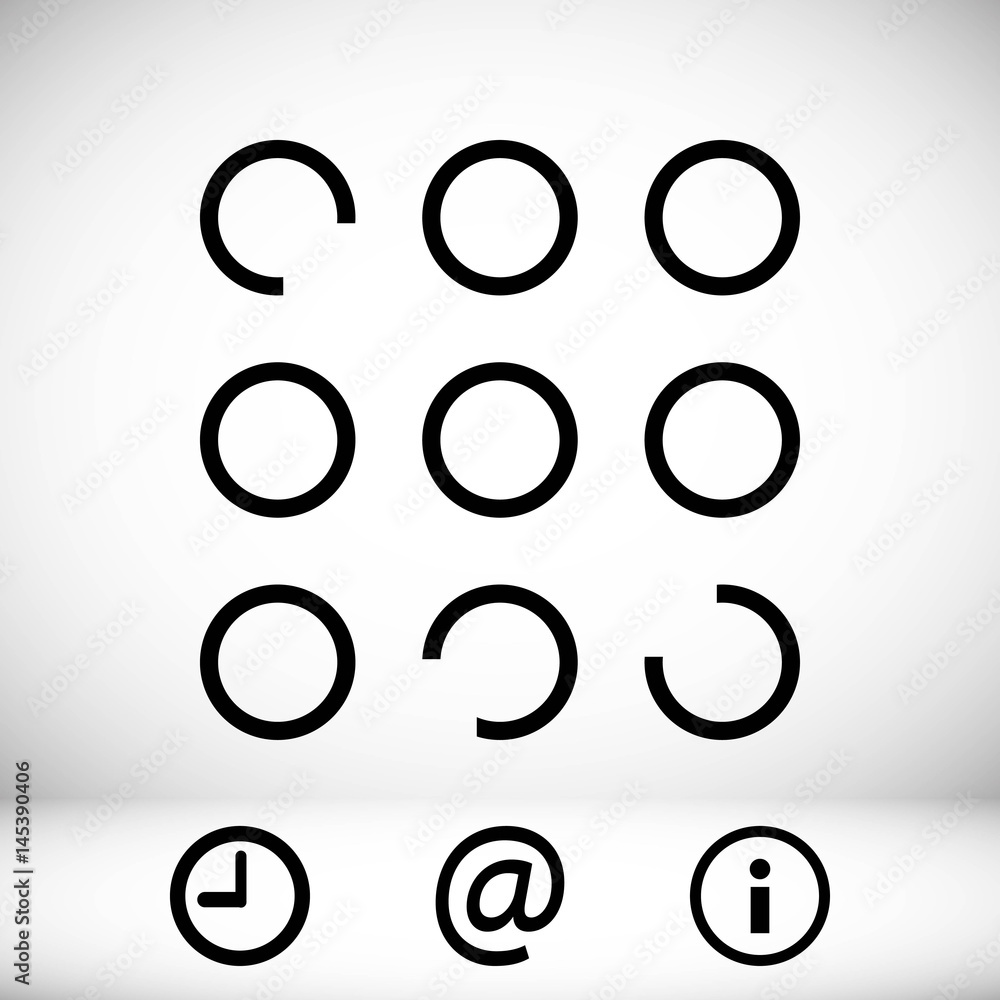 buttons of the program icon stock vector illustration flat design buttons of the program icon stock vector illustration flat design
