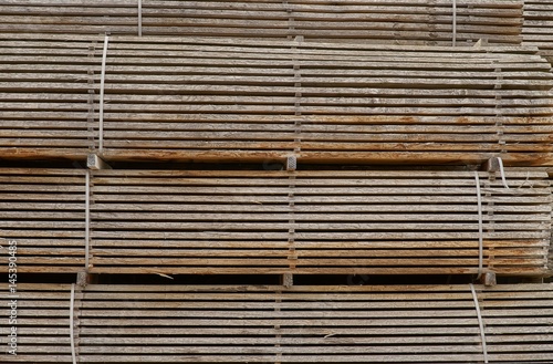 Wooden boards in a sawmill