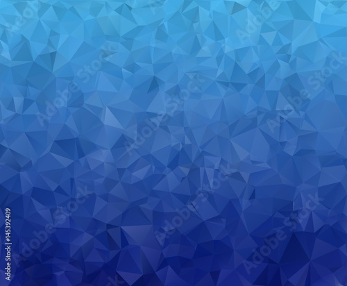 Geometric rumpled triangular low poly origami style gradient illustration graphic background. Vector polygonal design for your business. Blue, white color