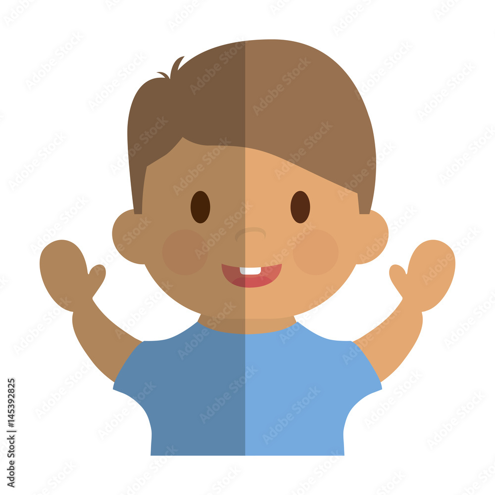 cute happy boy, cartoon icon over white background. colorful design. vector illustration cute happy boy, cartoon icon over white background. colorful design. vector illustration