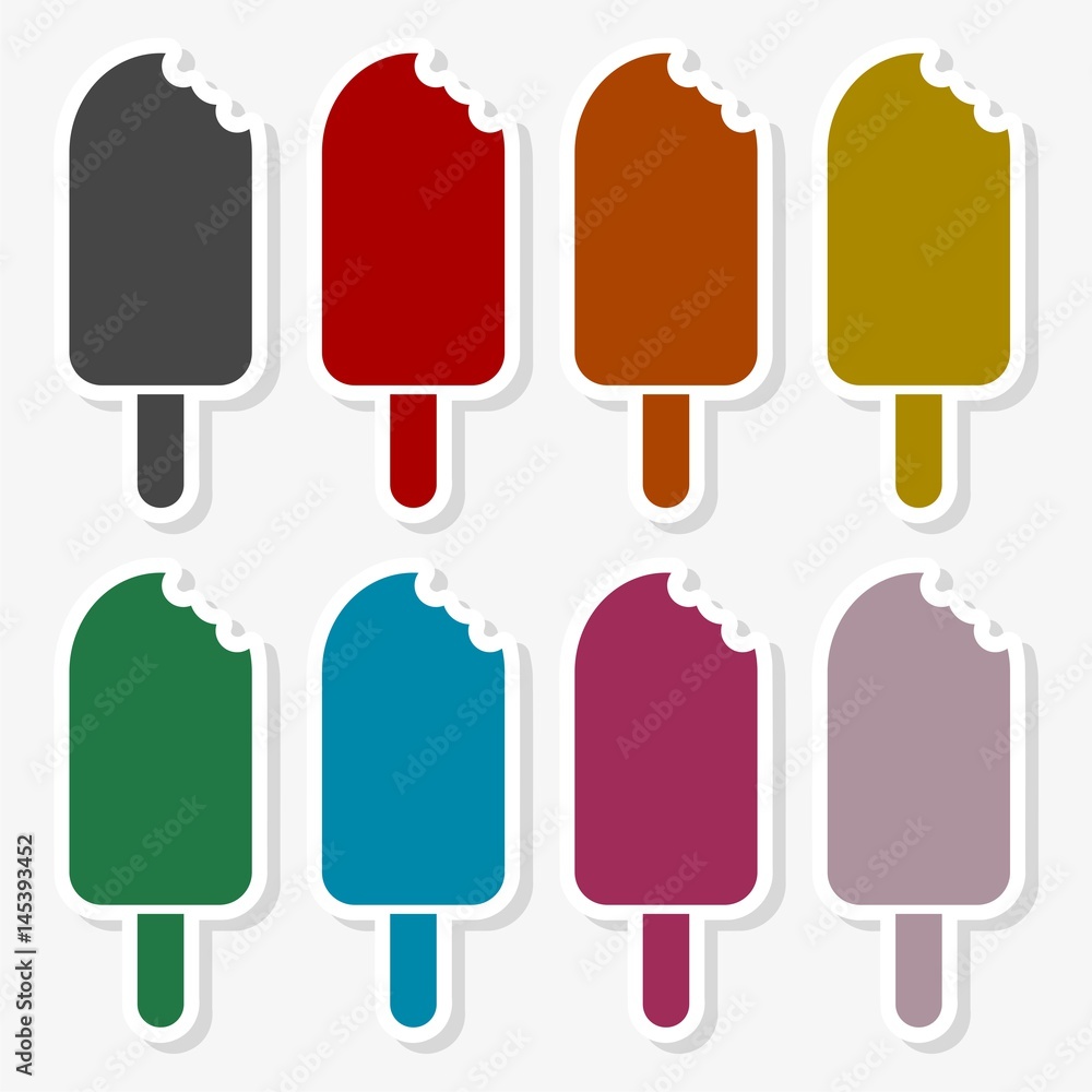 Ice cream icon, Popsicle Icon - Illustration Ice cream icon, Popsicle Icon - Illustration