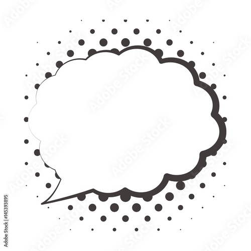 speech cloud icon over white background. vector illustration