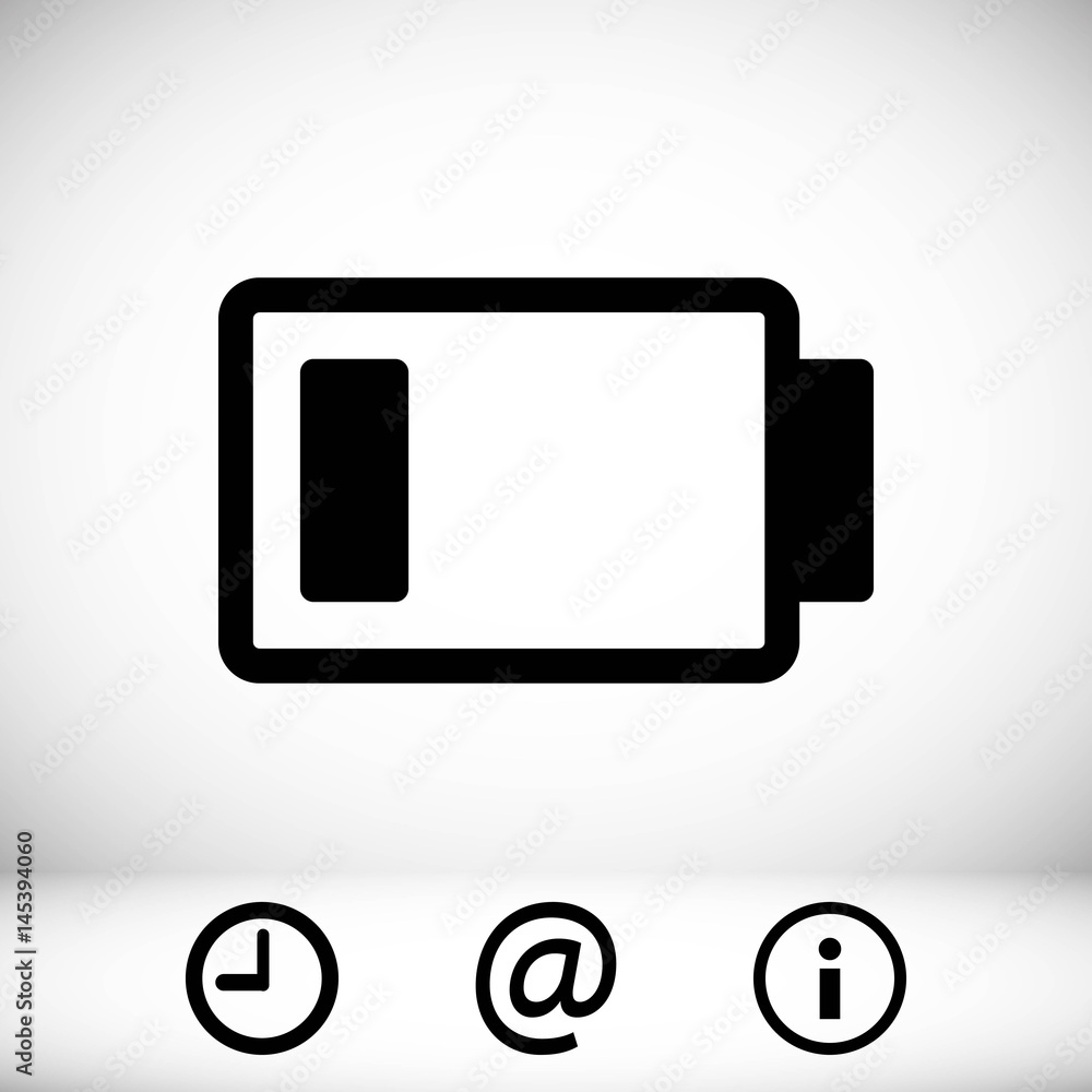 battery vector icon stock vector illustration flat design battery vector icon stock vector illustration flat design