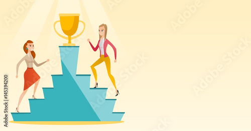 Businesswomen competing for the business award.
