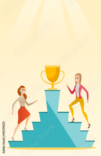 Businesswomen competing for the business award.