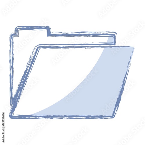 document folder icon over white background. vector illustration