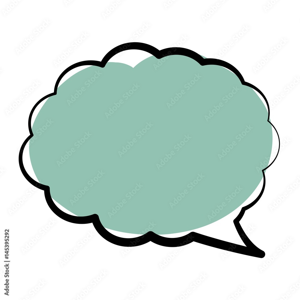 Fototapeta premium speech bubble icon over white background. colorful design. vector illustration