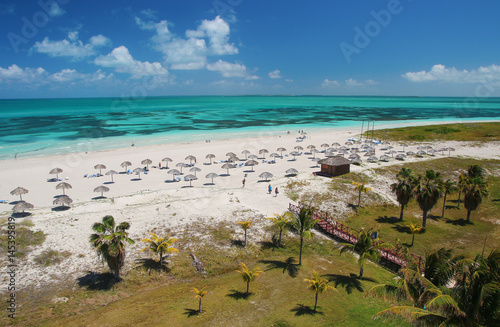 Photography Caribbean tropical  turquoise sand beach in Varadero Cuba