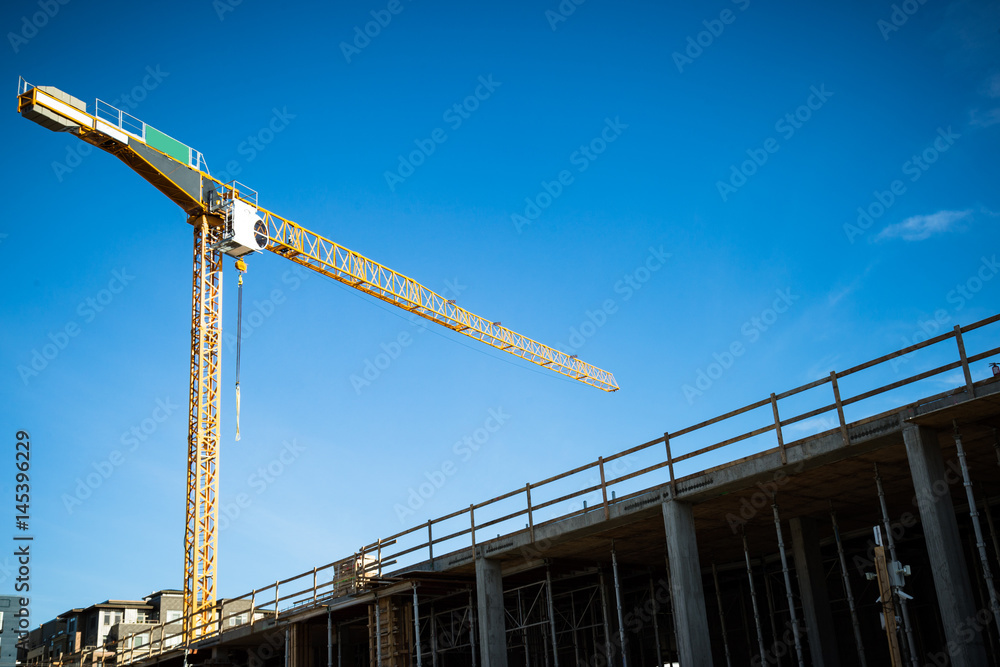 Construction Crane on a Clear Day Construction Crane on a Clear Day