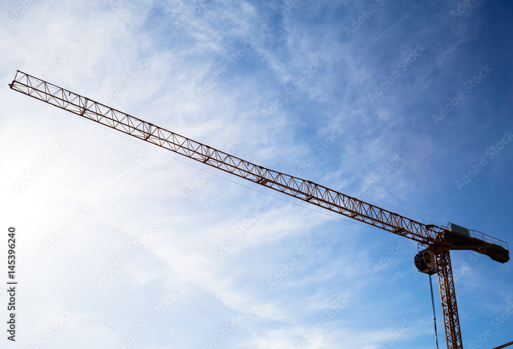 Construction Crane on a Clear Day Construction Crane on a Clear Day