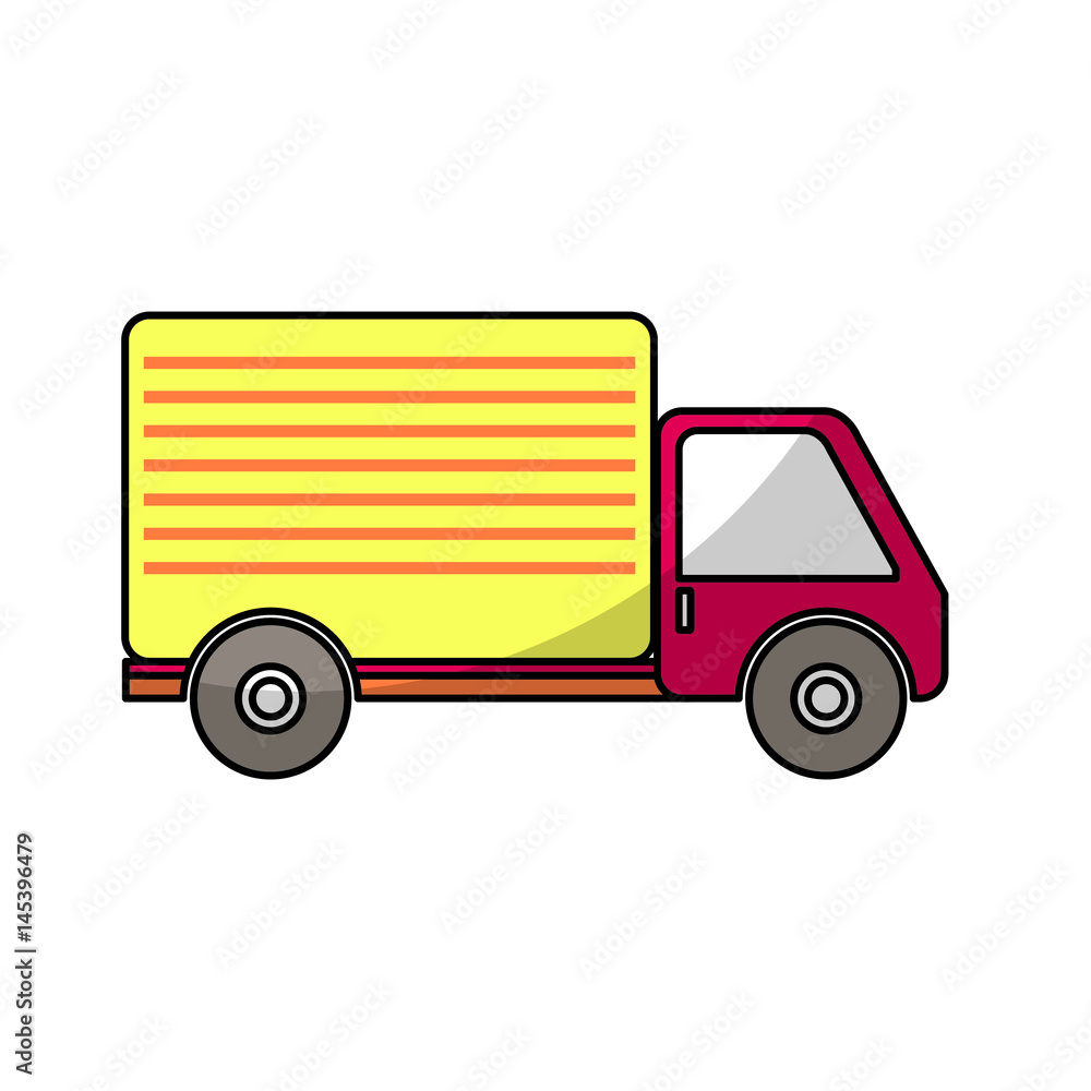cargo truck icon over white background. colorful design. vector illustration cargo truck icon over white background. colorful design. vector illustration
