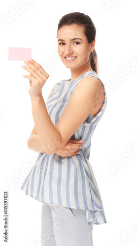 Beautiful young woman with ...