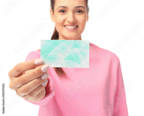 Beautiful young woman with ...
