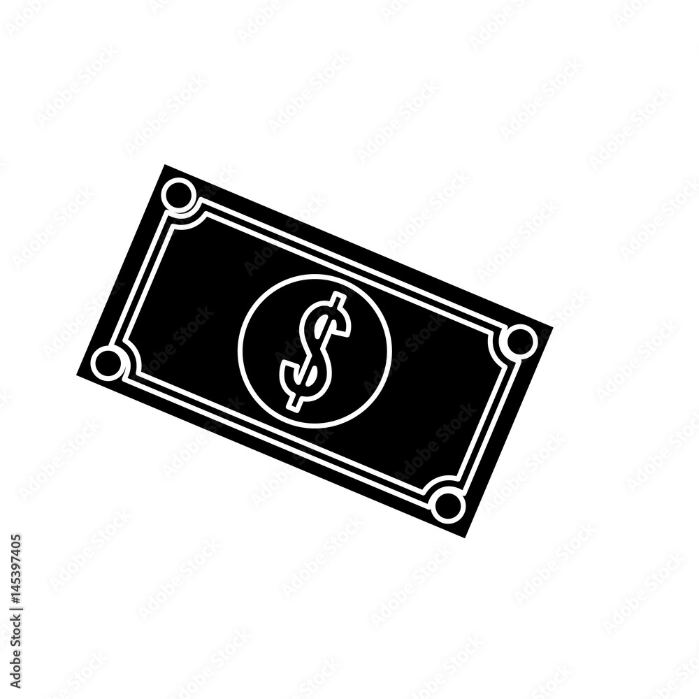 money bill icon over white background. vector illustration