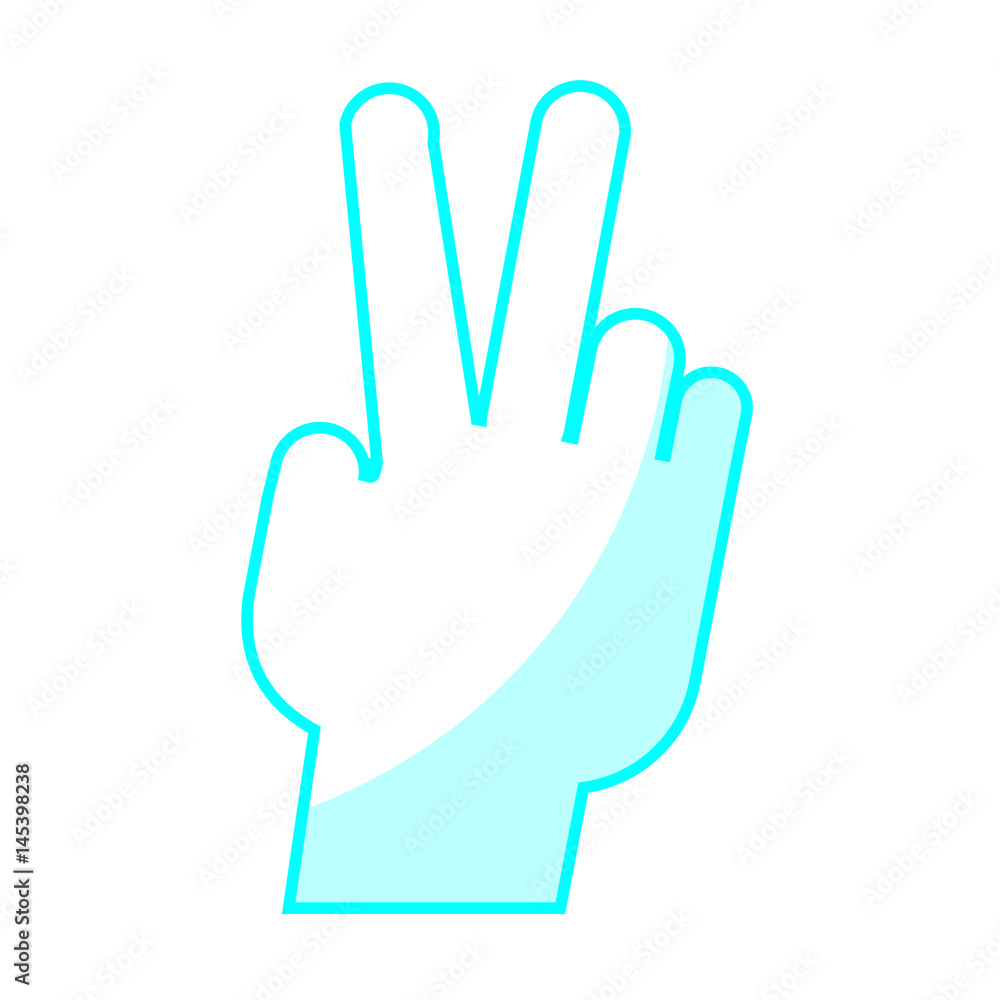 human hand icon over white background. vector illustration human hand icon over white background. vector illustration