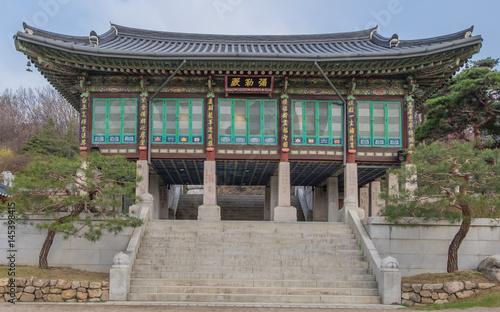 Photography Buddhist temple at Bongeusa in Seoul, South Korea