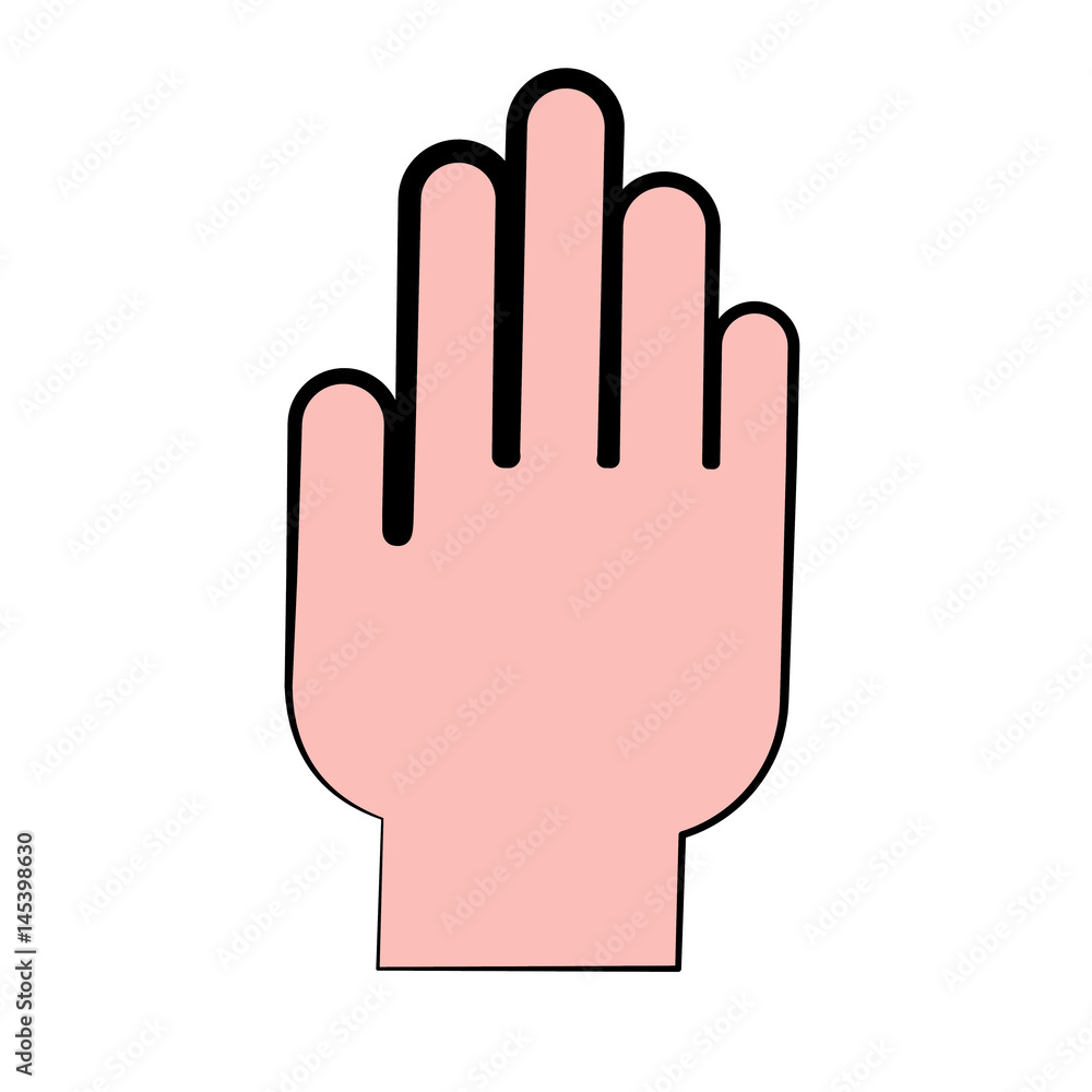 human hand icon over white background. colorful design. vector illustration human hand icon over white background. colorful design. vector illustration