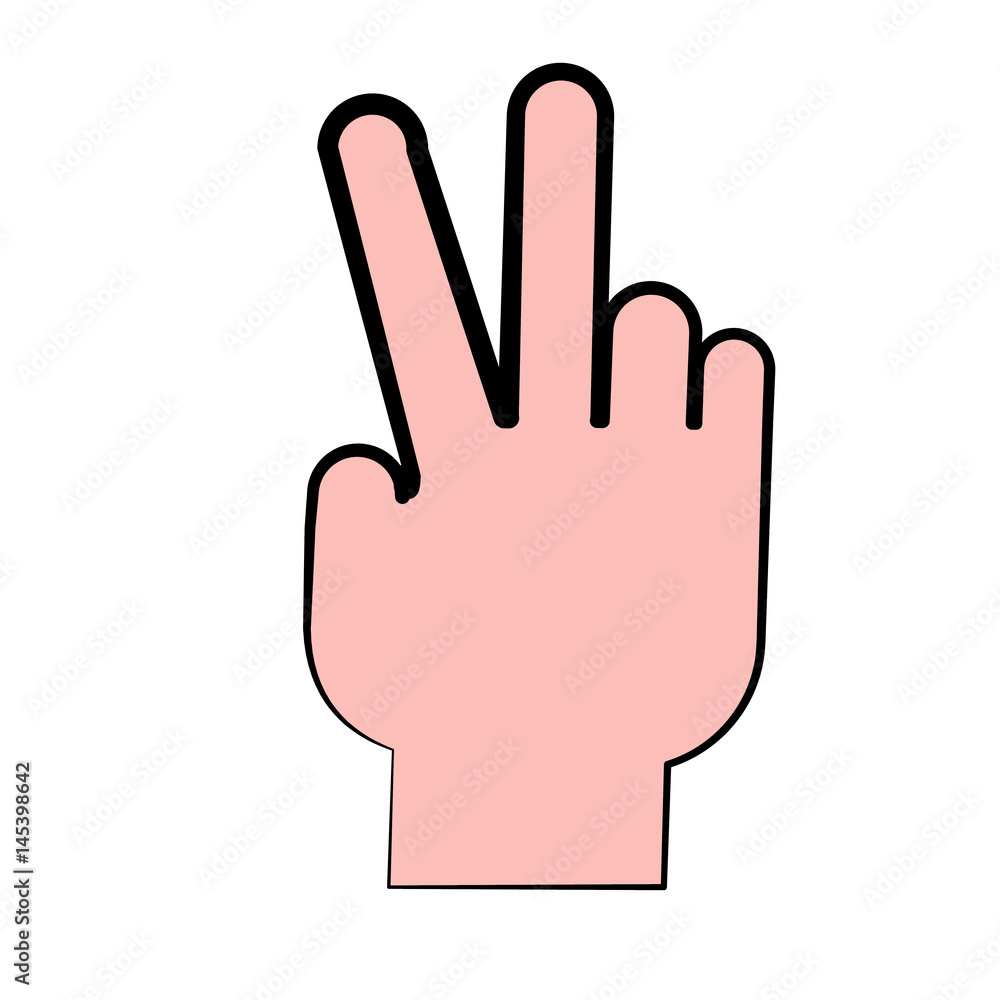 human hand icon over white background. colorful design. vector illustration human hand icon over white background. colorful design. vector illustration