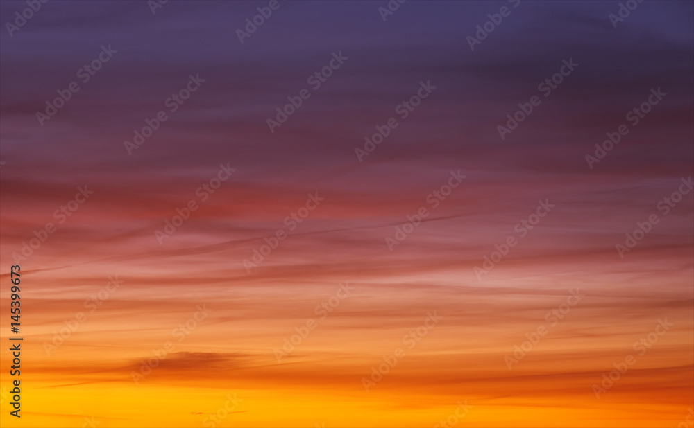 Beautiful colorful sky during sunset or sunrise.