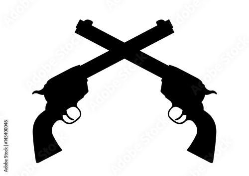 black revolvers