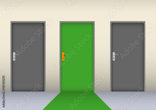 Coloured door