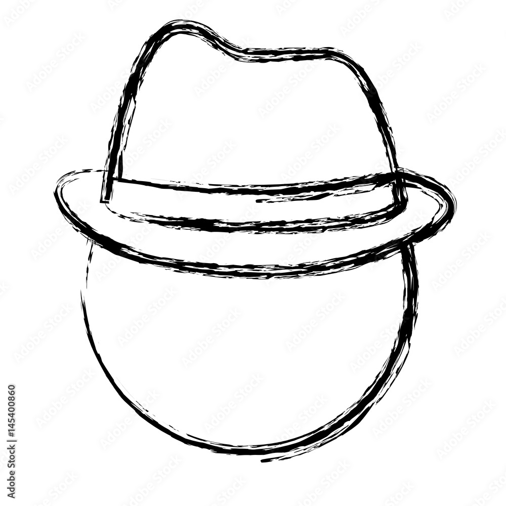 man with hat icon over white background. vector illustration man with hat icon over white background. vector illustration