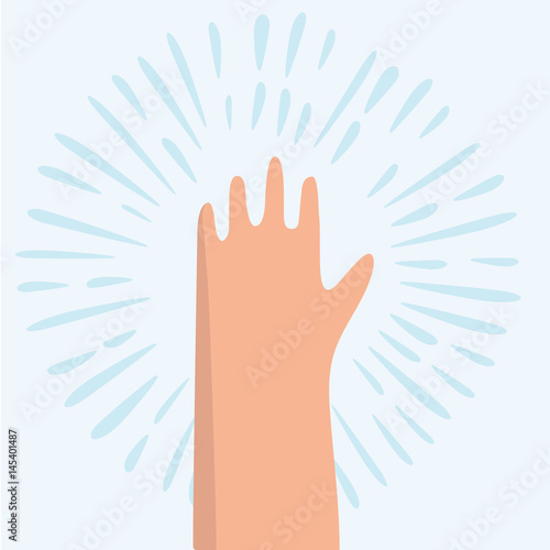Open the palm of the hand