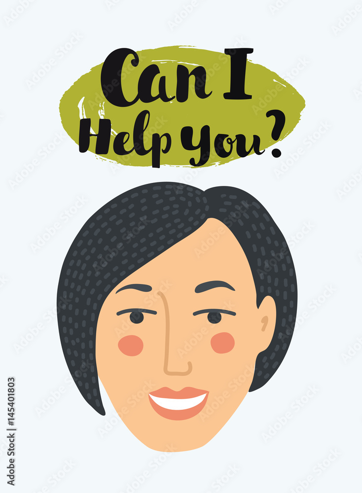 Pop art woman chatting on the phone, vector in comics style with message Pop art woman chatting on the phone, vector in comics style with message