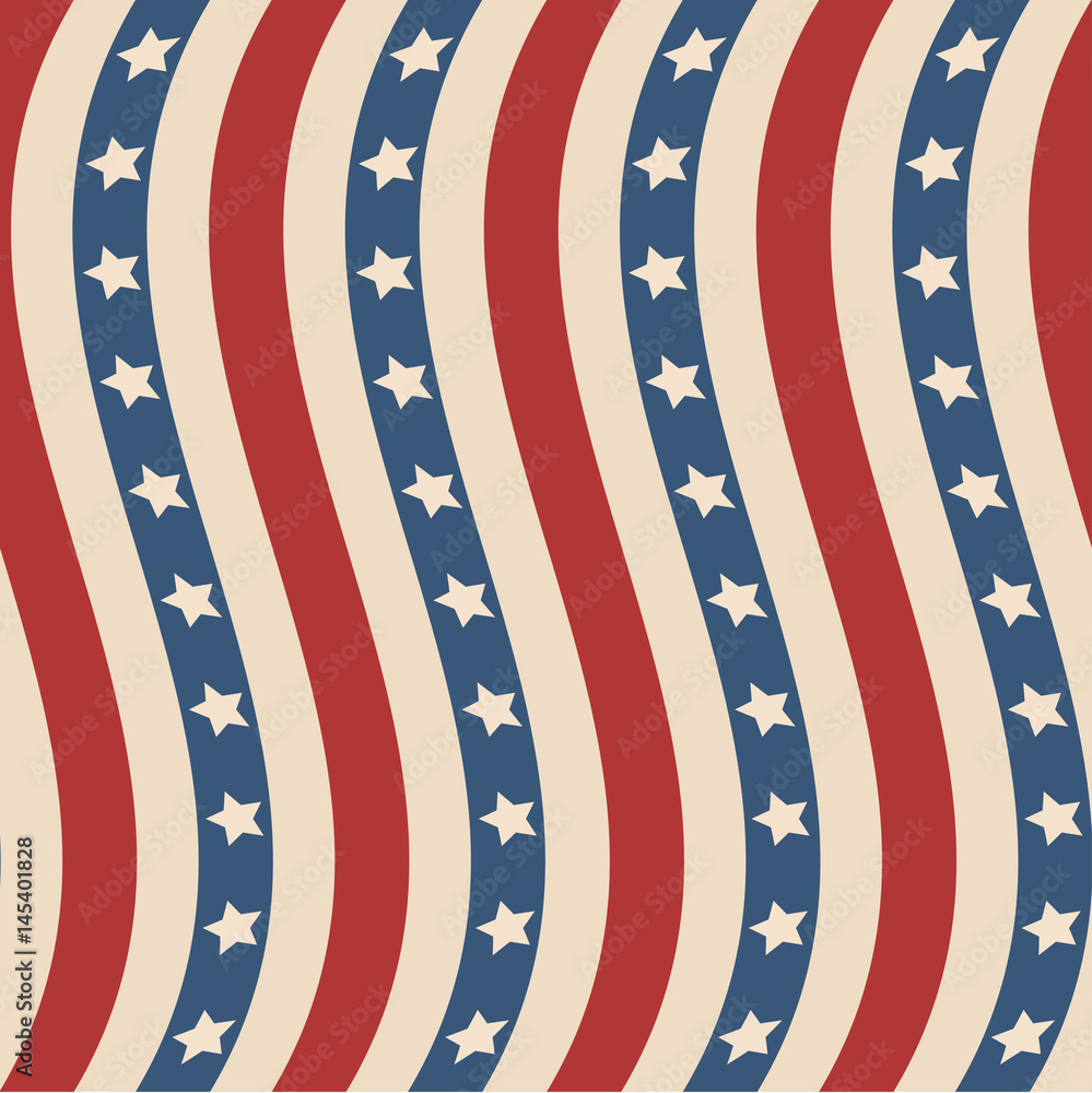 Obraz premium American stars and stripes pattern