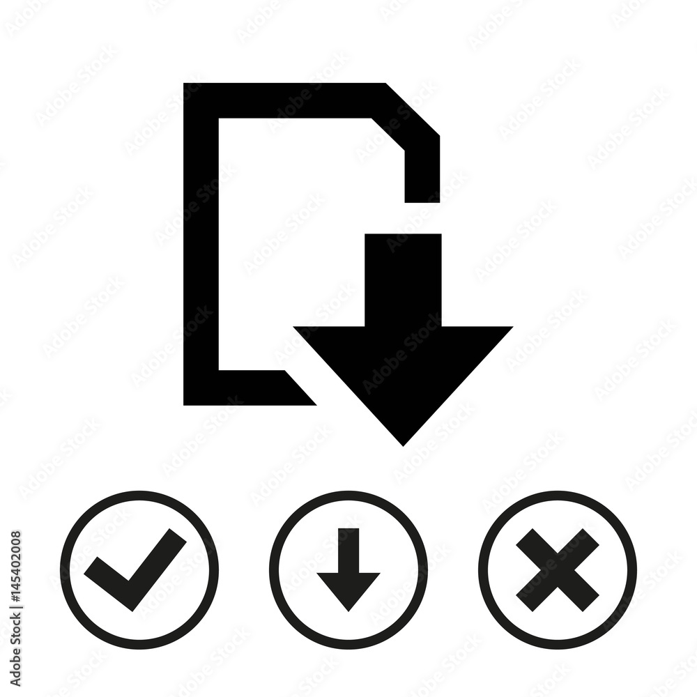 download icon stock vector illustration flat design download icon stock vector illustration flat design