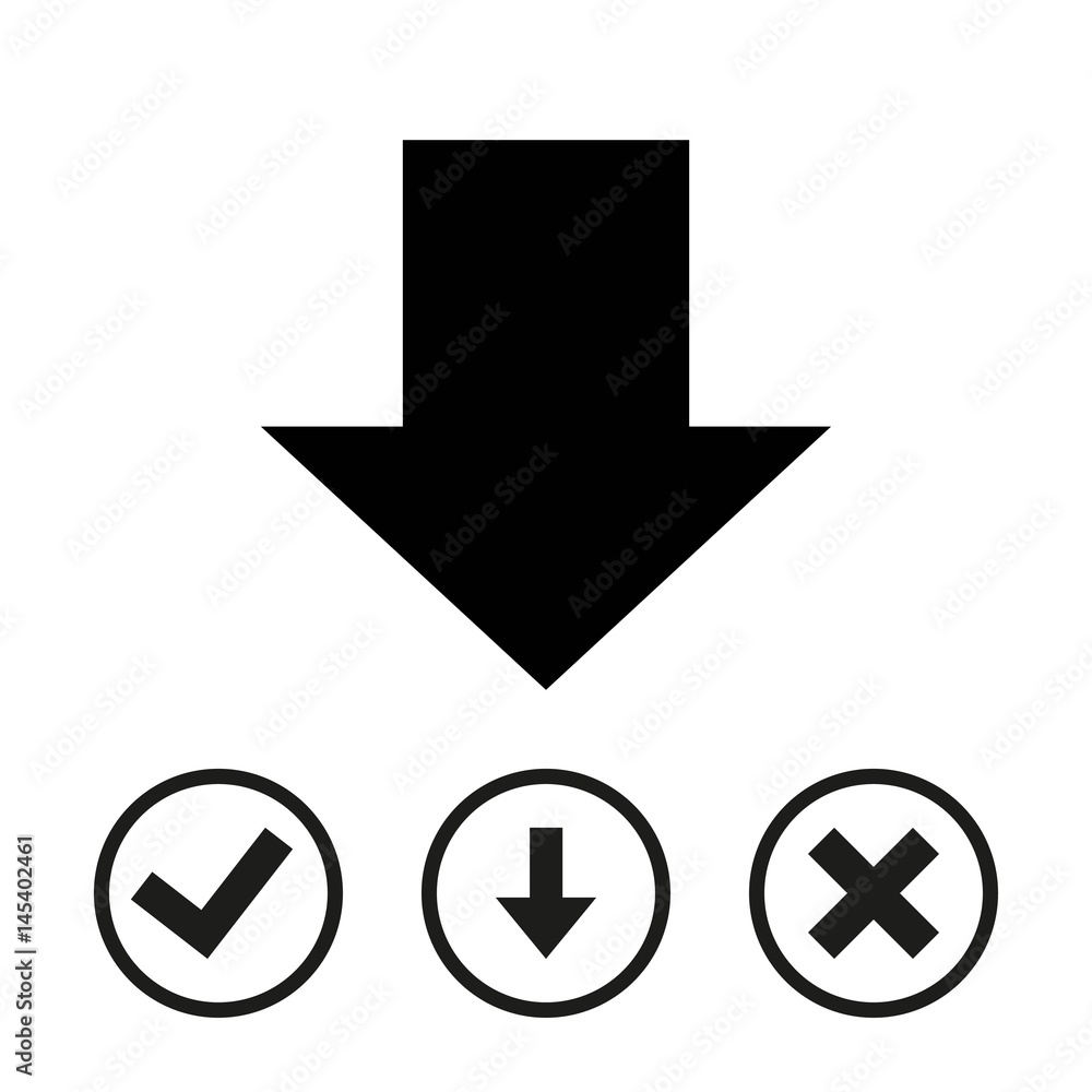 download icon stock vector illustration flat design download icon stock vector illustration flat design