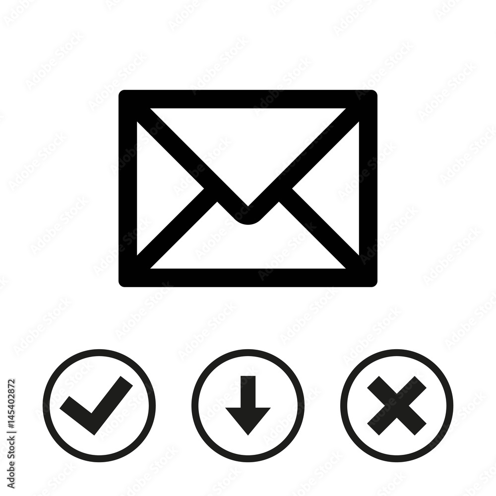 email icon stock vector illustration flat design email icon stock vector illustration flat design