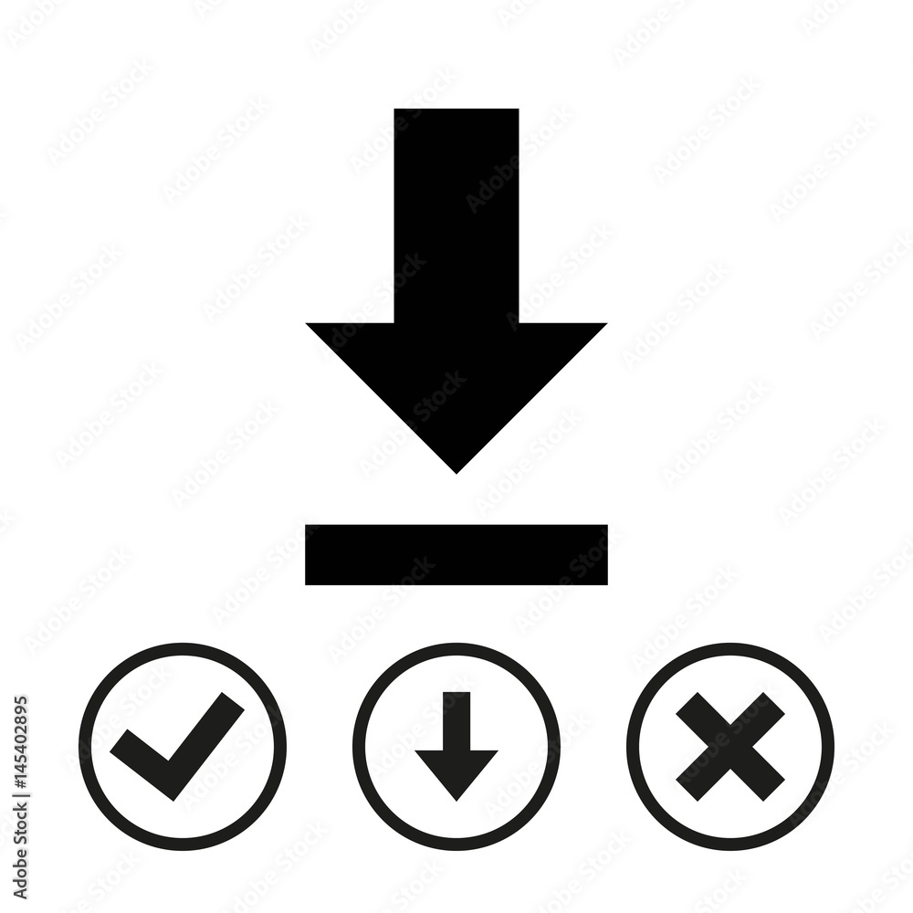 download icon stock vector illustration flat design download icon stock vector illustration flat design