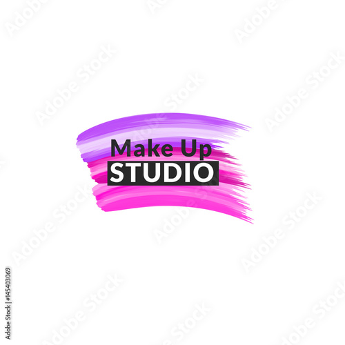 Makeup studio logo design template.