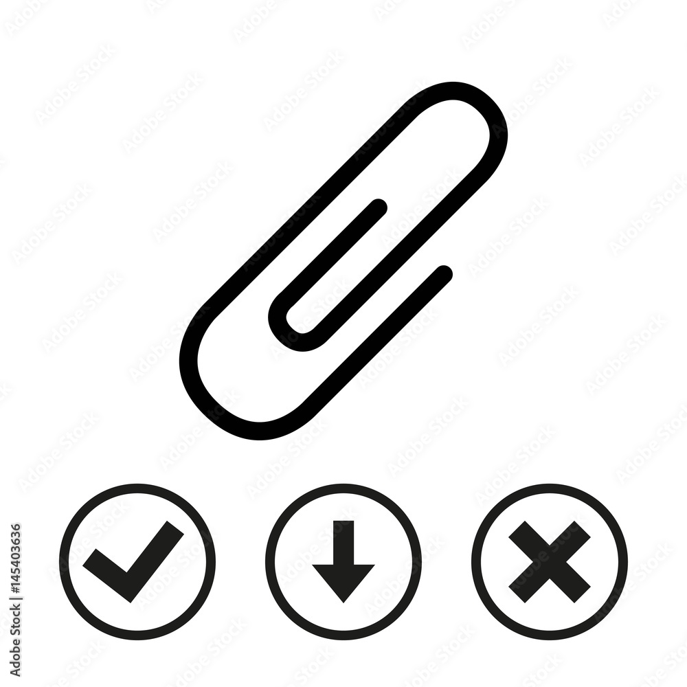 paper clip icon stock vector illustration flat design paper clip icon stock vector illustration flat design