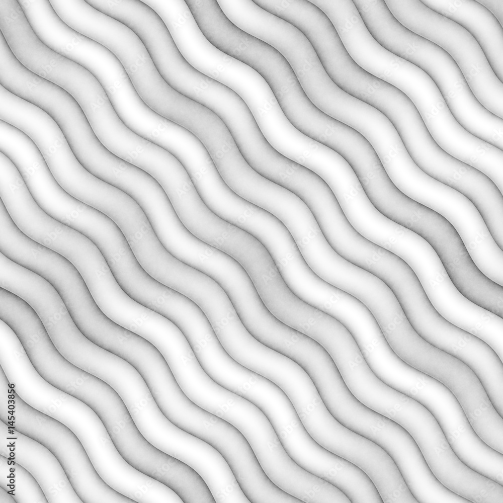 Fototapeta premium Raster Seamless Greyscale Texture. Gradient Wavy Lines Pattern. Subtle Abstract Background