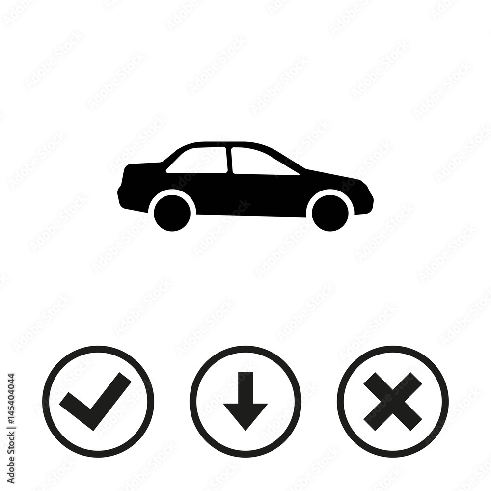 car icon stock vector illustration flat design car icon stock vector illustration flat design