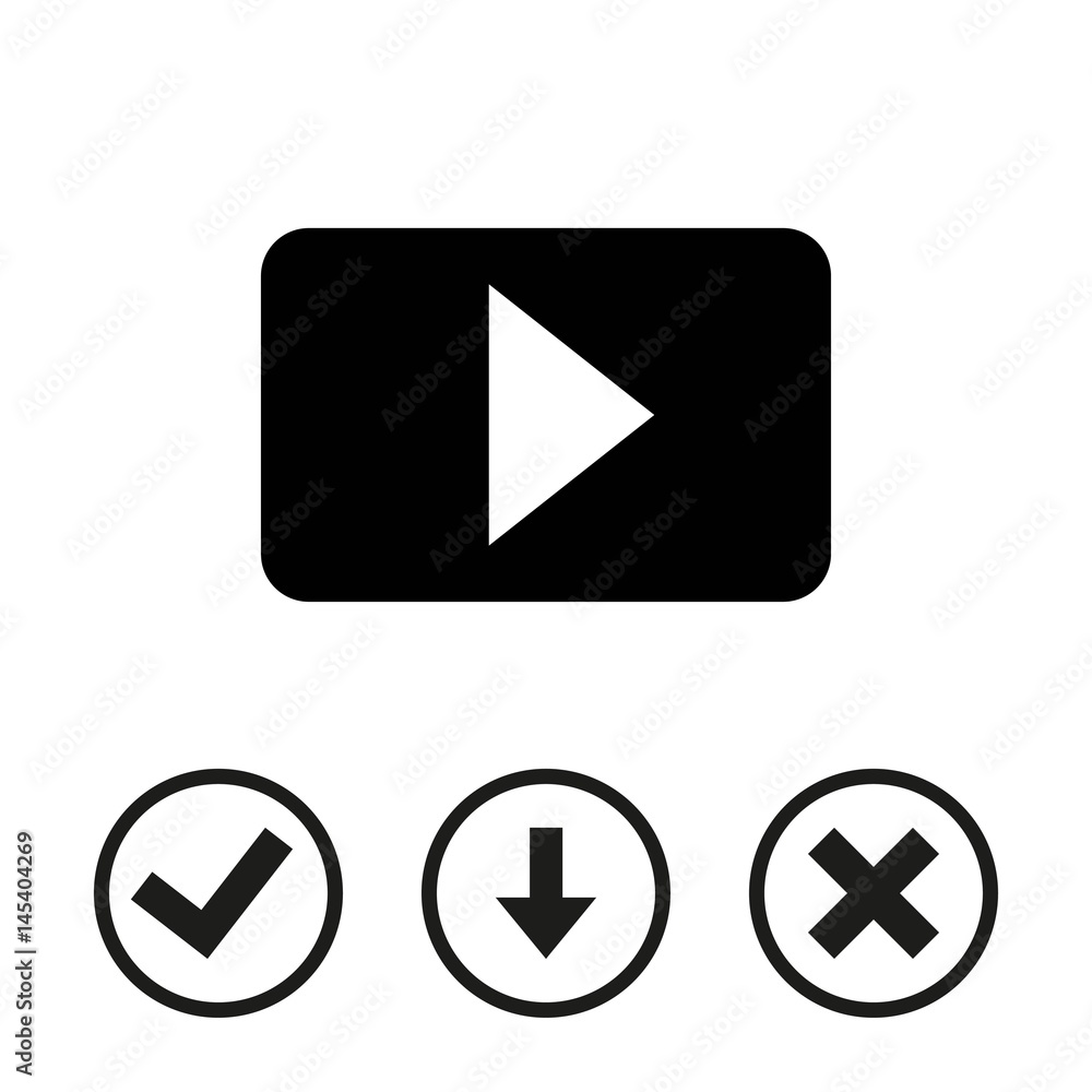 video icon stock vector illustration flat design video icon stock vector illustration flat design