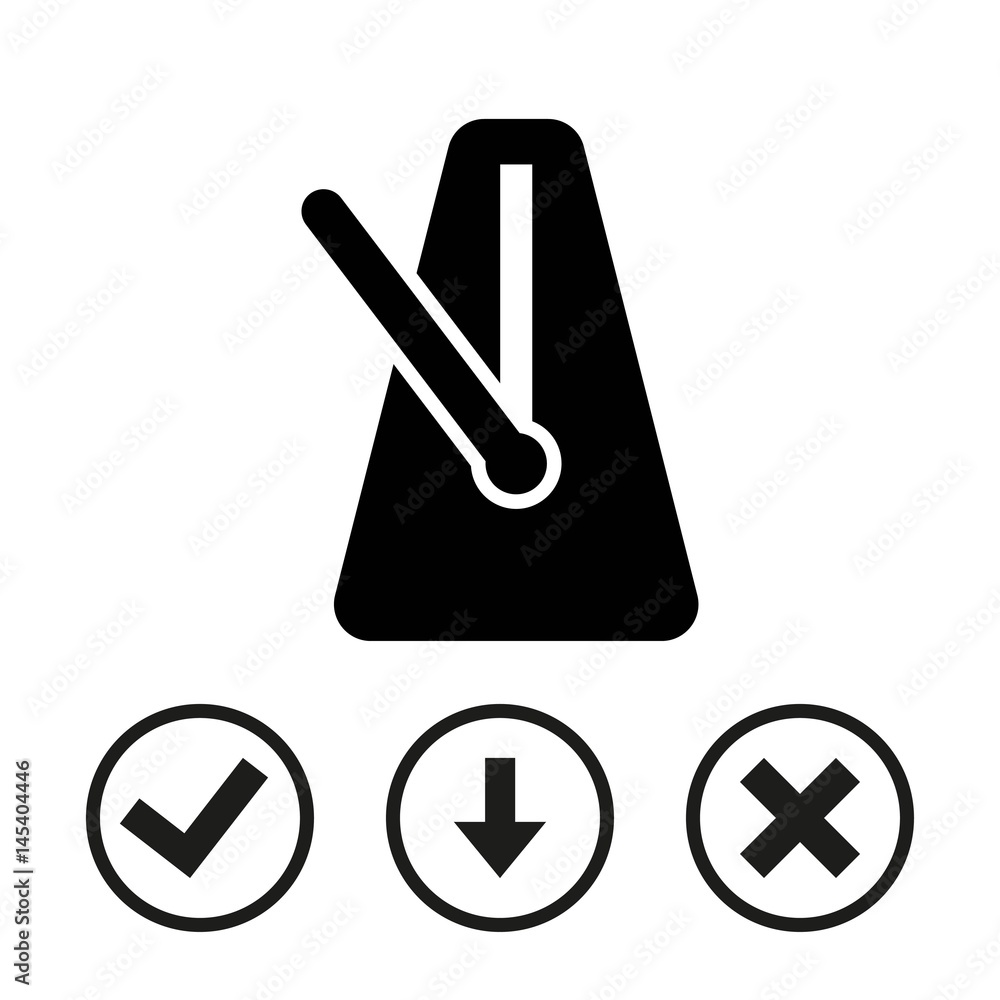 metronome icon stock vector illustration flat design metronome icon stock vector illustration flat design