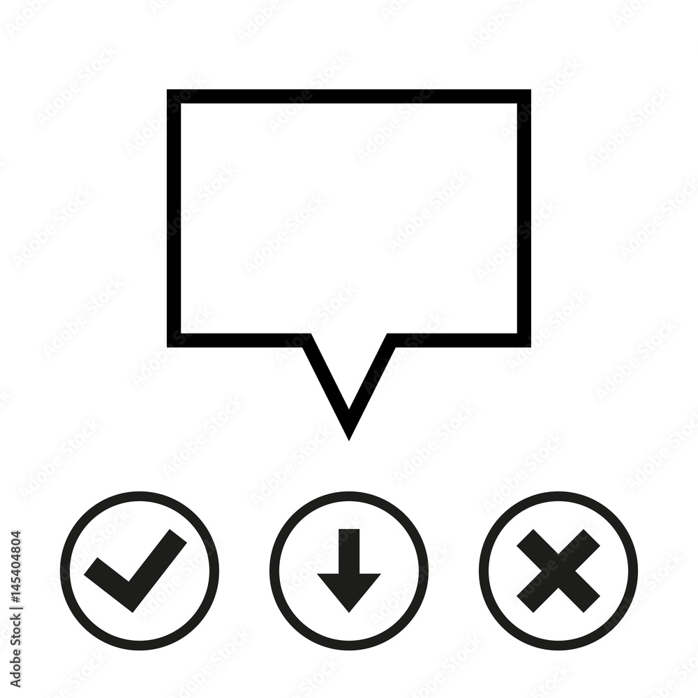 Speech Bubbles Icon. Chat pictogram icon stock vector illustration Speech Bubbles Icon. Chat pictogram icon stock vector illustration