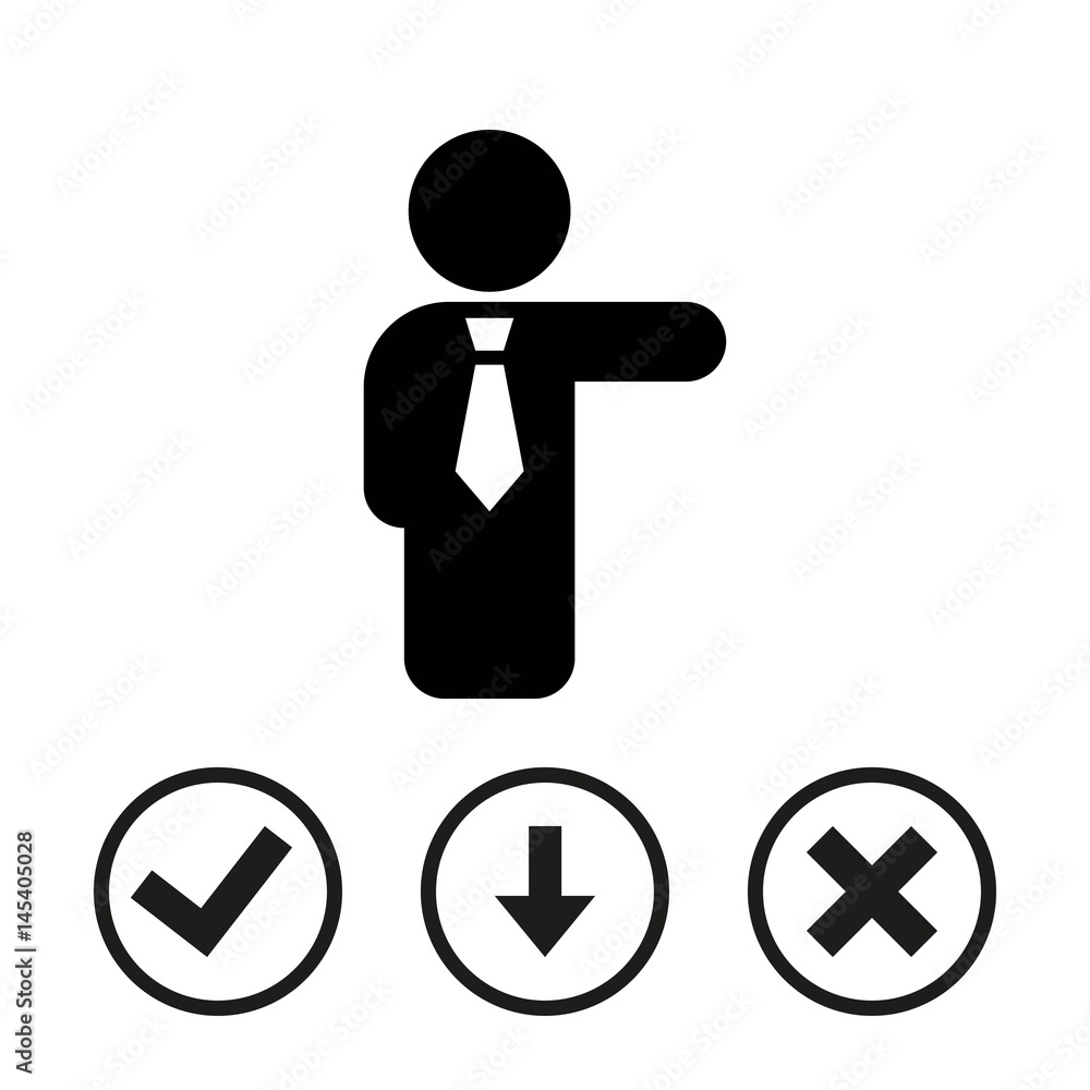 Man icon stock vector illustration flat design