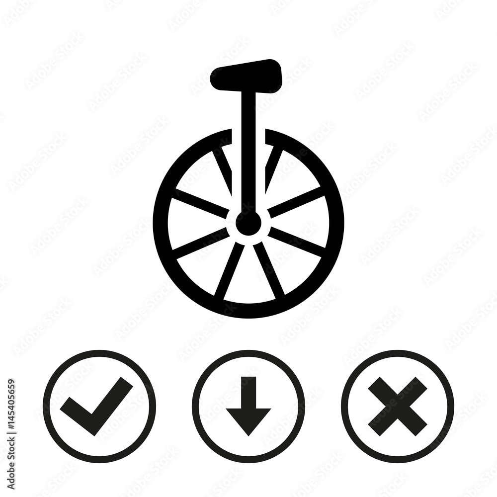 unicycle icon stock vector illustration flat design unicycle icon stock vector illustration flat design