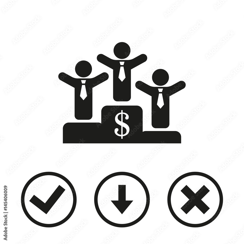 winners on the podium icon stock vector illustration flat design winners on the podium icon stock vector illustration flat design