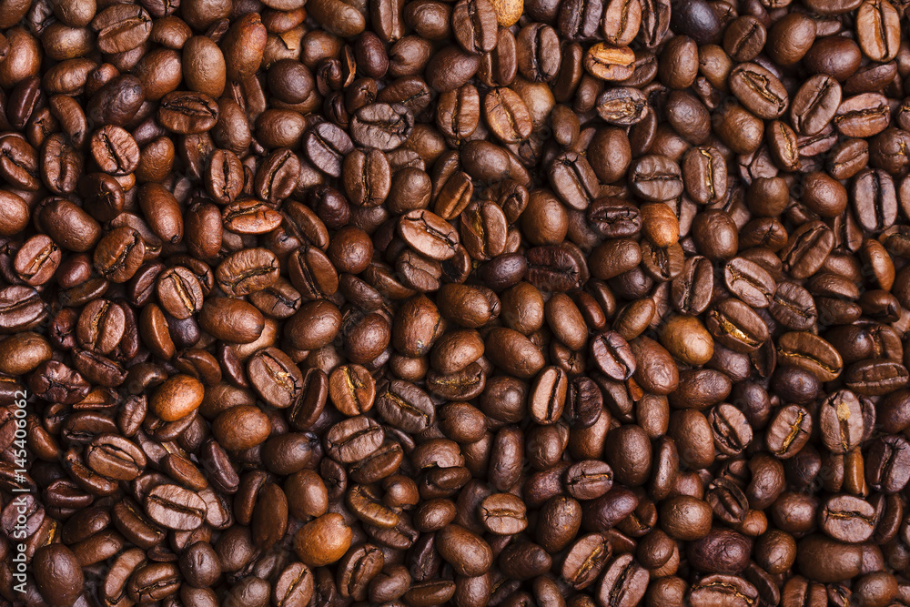 Roasted coffee beans background. Roasted coffee beans background.