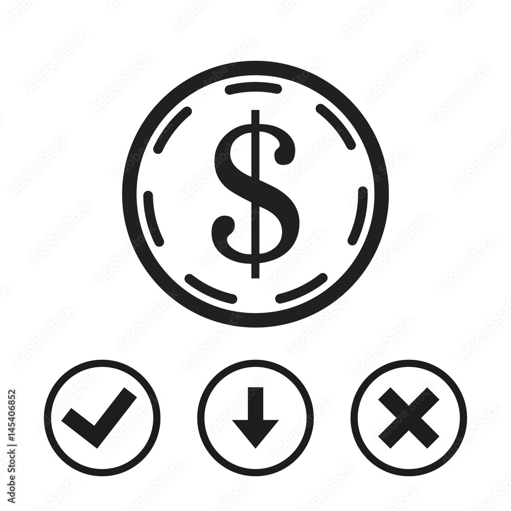 dollar money icon stock vector illustration flat design dollar money icon stock vector illustration flat design