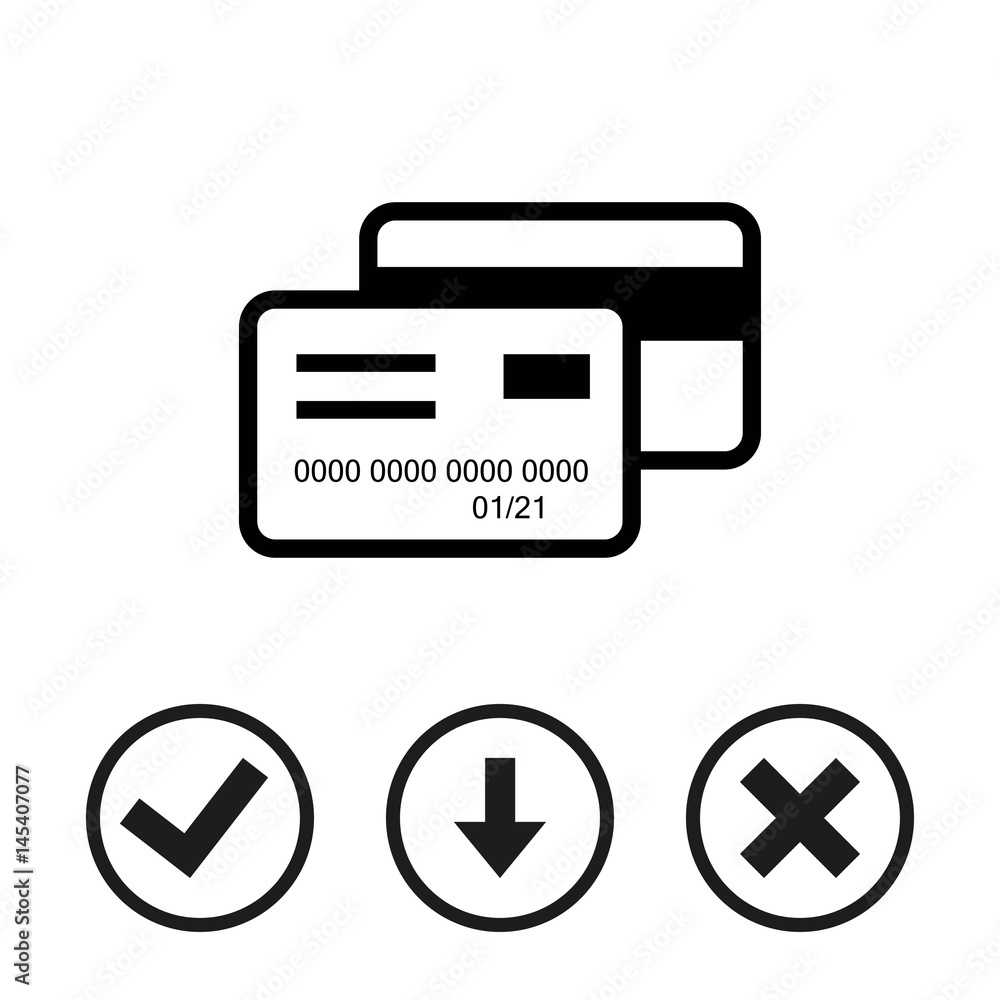 card credit icon stock vector illustration flat design card credit icon stock vector illustration flat design