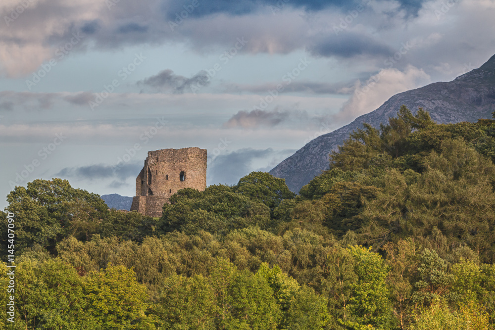 Photo of Dolbadarn Castle taken during the golden hour on a trip to Wales.