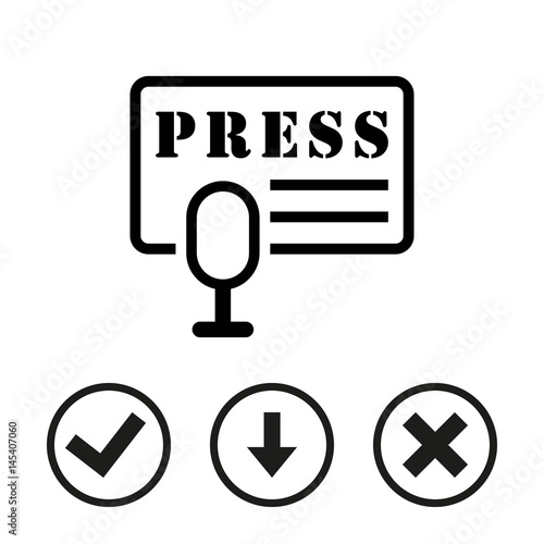 press icon stock vector illustration flat design